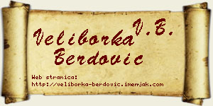 Veliborka Berdović vizit kartica